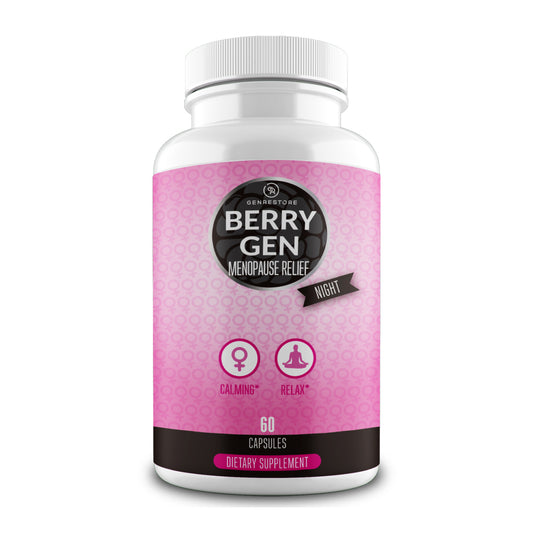 Menopause capsules. Reduce menopausal symptoms at night with Berry Gen Menopause Night.