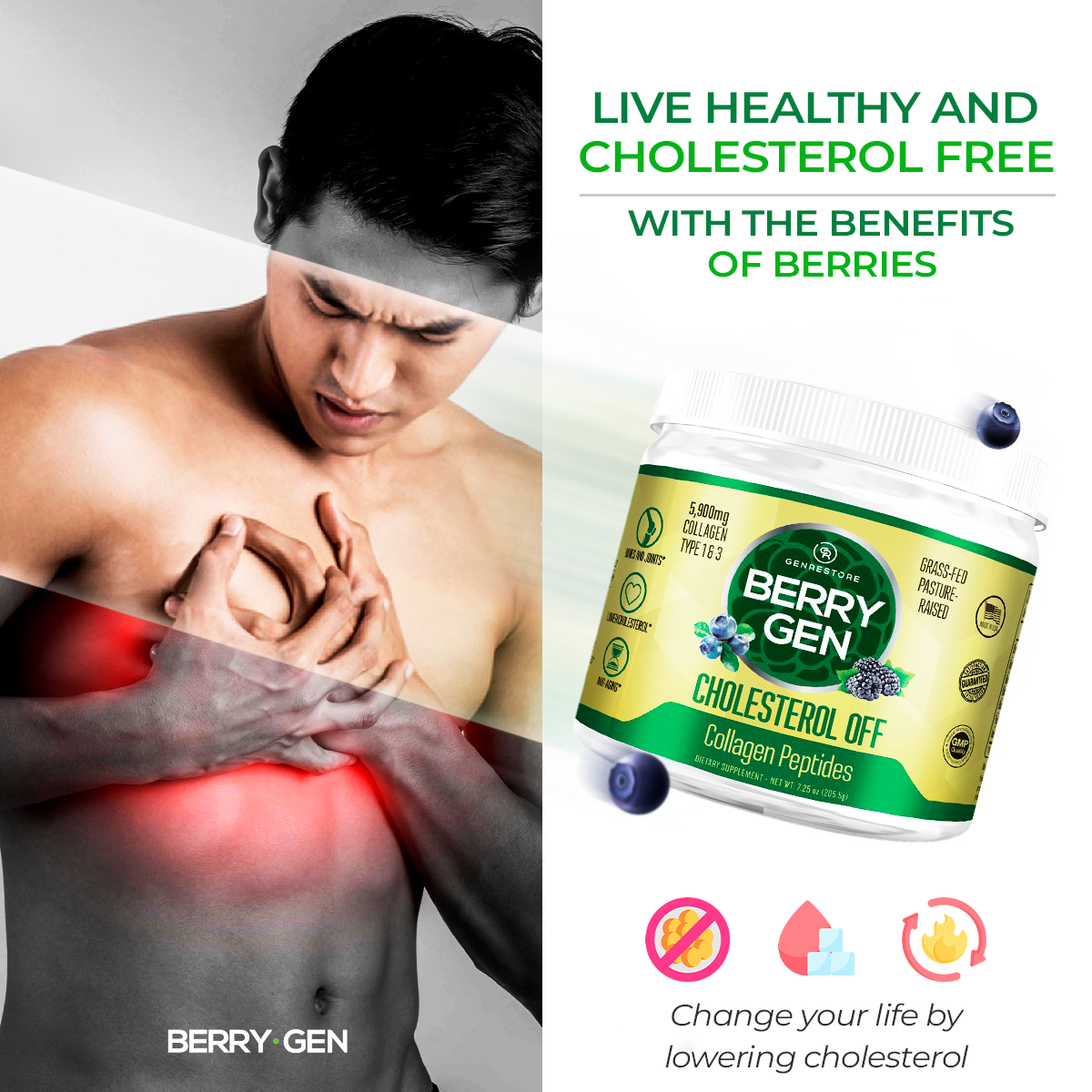 Reduce cholesterol levels and support overall health with our natural collagen supplement Cholesterol Off.