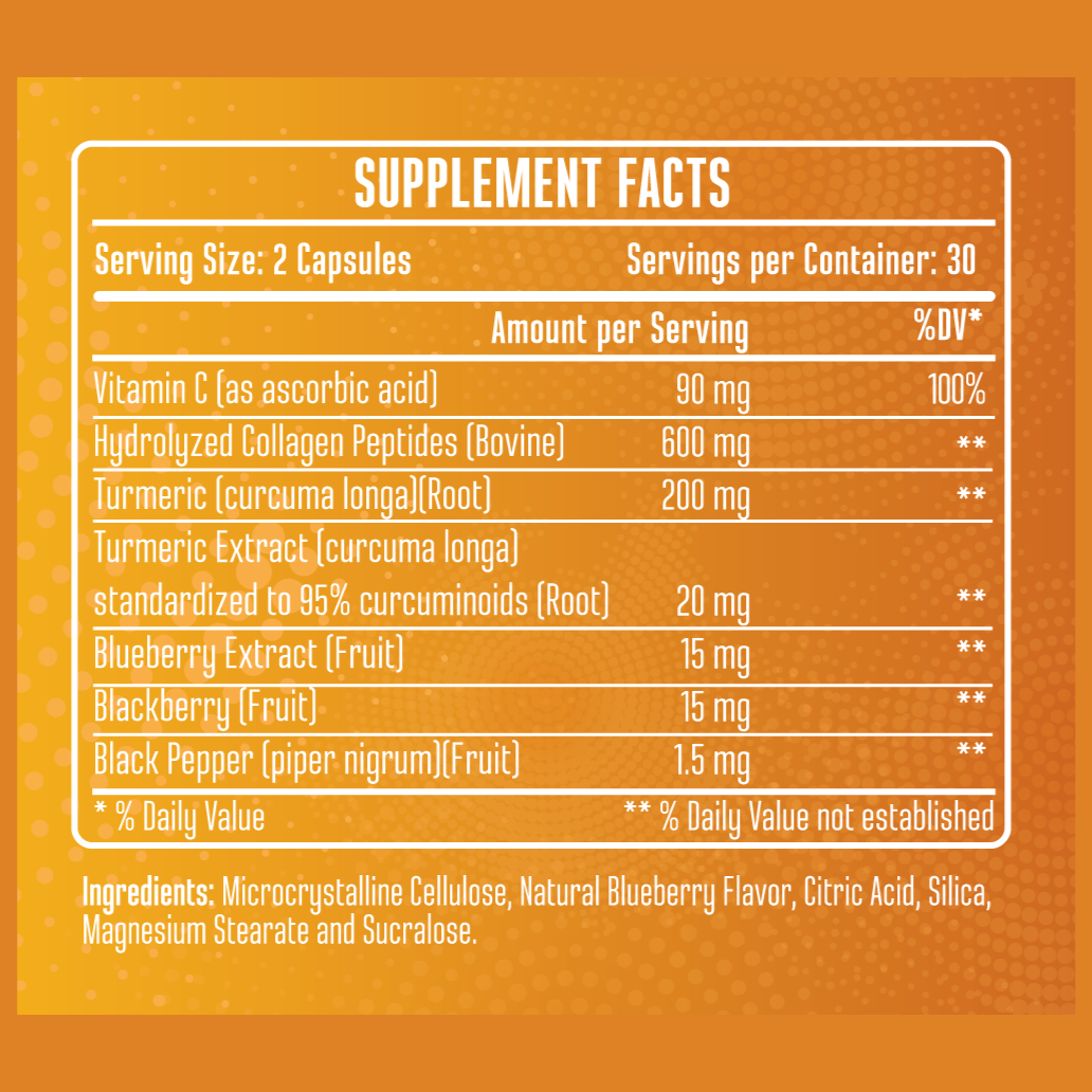 Improve the health of your joints, muscles, and bones with our natural anti inflammatory supplements. Elevate your wellness game with Berry Gen's tumeric capsules!