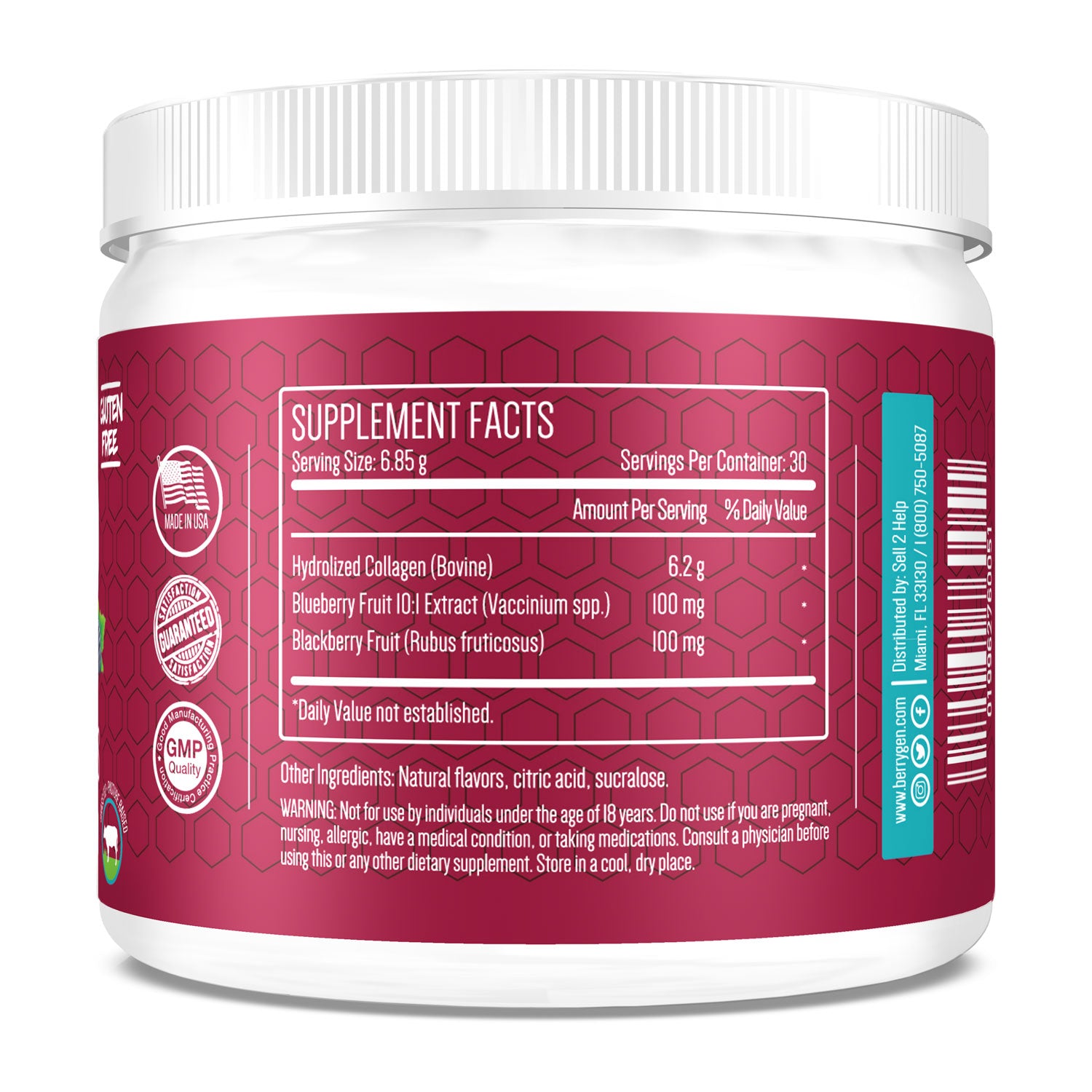 Unlock youthful beauty with Berry Gen Restore, a natural supplement with hydrolyzed collagen and antioxidants from berries.