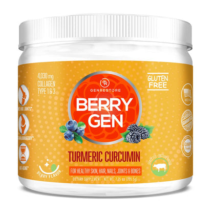 Discover the benefits of Berry Gen's curcumin powder, a high-quality curcumin turmeric powder supplement. Formulated with curcumin this supplement is a natural choice for joint health support and promote mobility and flexibility. 