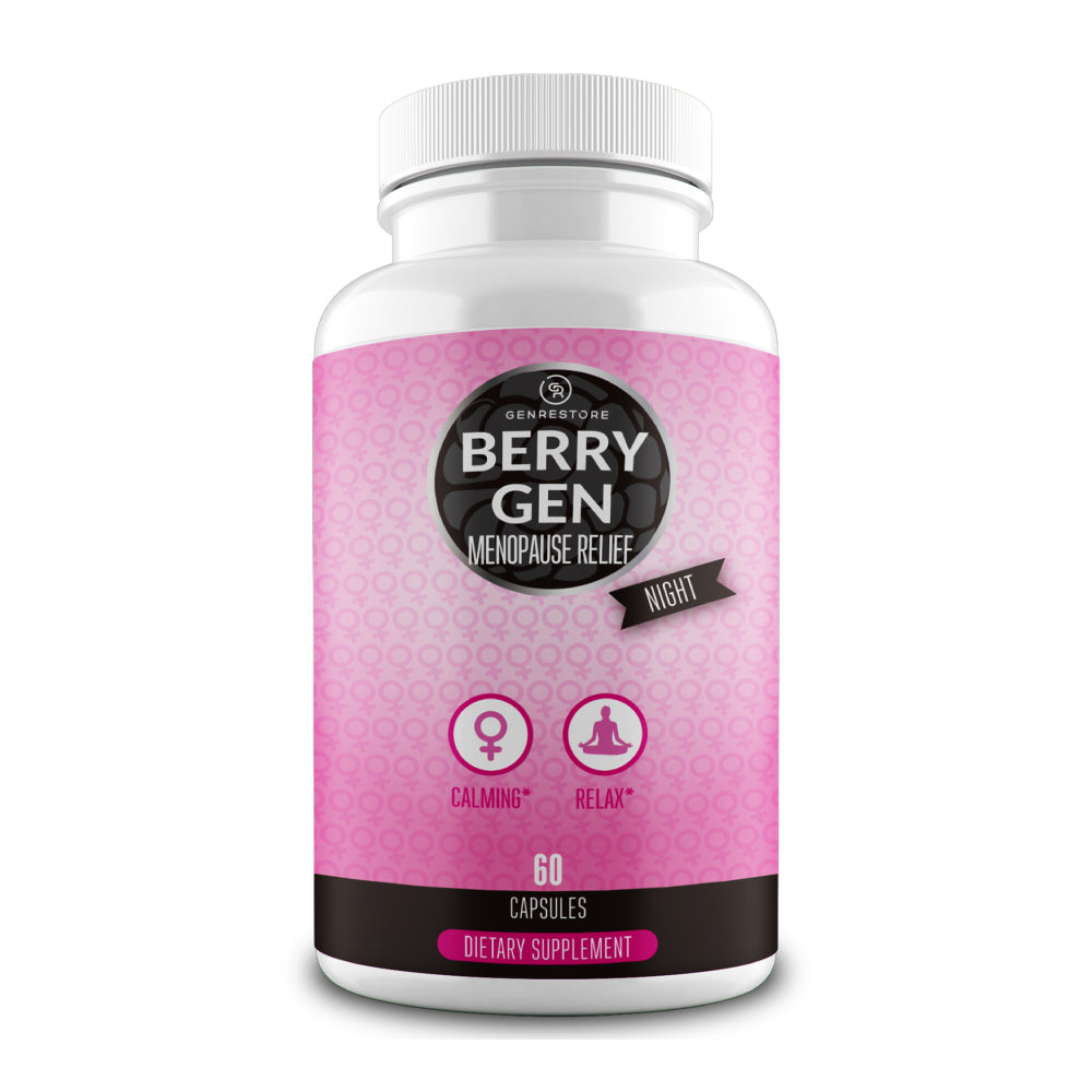 Menopause capsules. Reduce menopausal symptoms at night with Berry Gen Menopause Night. 