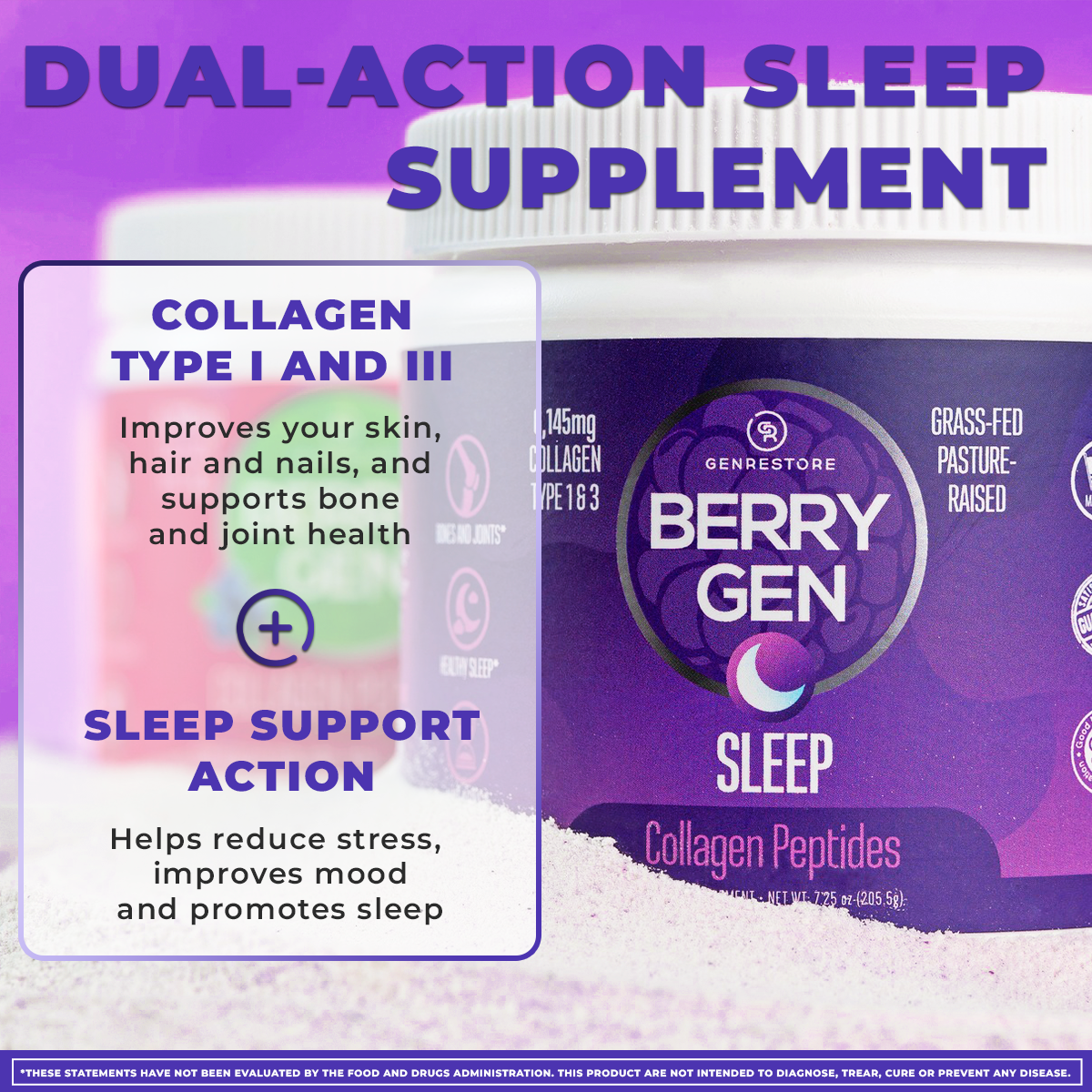 Enhance your sleep quality with the best sleep supplement. Our natural formula promotes restful nights and wakes you refreshed. Try Berry Gen's sleep powder!